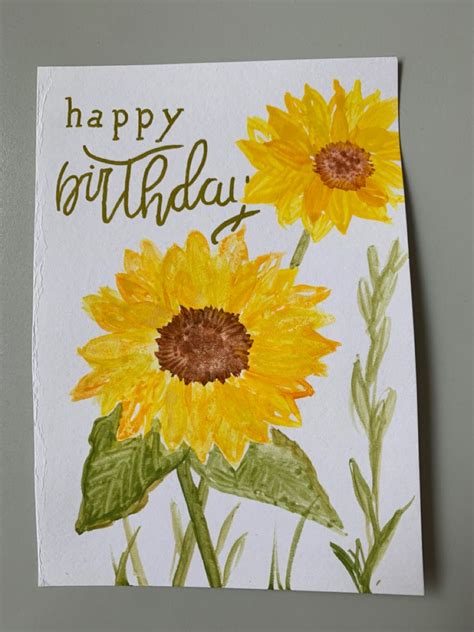 Sunflower Birthday Cards