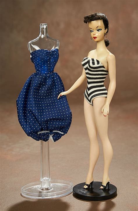 American Brunette Ponytail Barbie By Mattel 1 With Gay Parisienne Dress