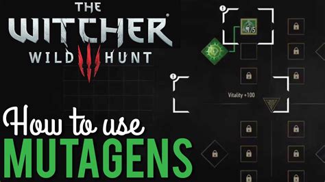 How To Use Mutagens Witcher 3 YouTube