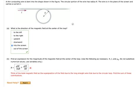 Solved A Thin Conducting Wire Is Bent Into The Shape Shown Chegg