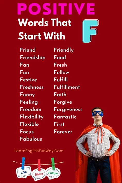 Positive Words That Start With F