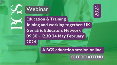 2024 Education In Geriatric Medicine British Geriatrics Society