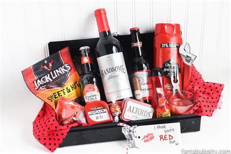 Gift Idea for Him: "I Think You're Red Hot" Gift Basket Ideas - Fantabulosity