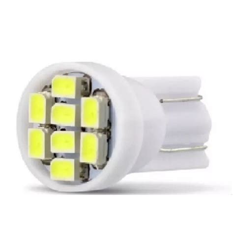 Lampada T10 8 Leds Pingo Branco Frio 6500k 12v Shopee Brasil