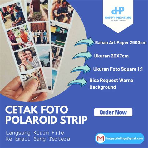 Jual CETAK FOTO POLAROID STRIP TERMURAH Shopee Indonesia