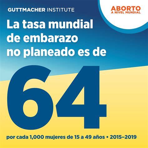 La Tasa Mundial De Embarazo No Planeado Es De 64 Por Cada 1 000 Mujeres