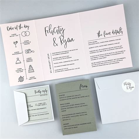 Felicity Gatefold Wedding Invitation Pure Invitation Wedding Invites