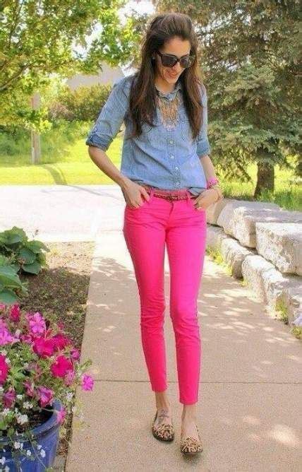 30 Trendy How To Wear Pink Pants Outfits Shirts Hot Pink Pants Pink Pants Outfit Fashion