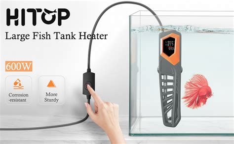 HITOP 500W 600W Digital Aquarium Heater For Large Fish Tank Up To 180