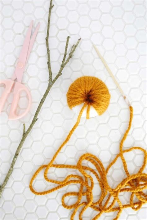 Yarn Pumpkin Garland Diy A Beautiful Mess