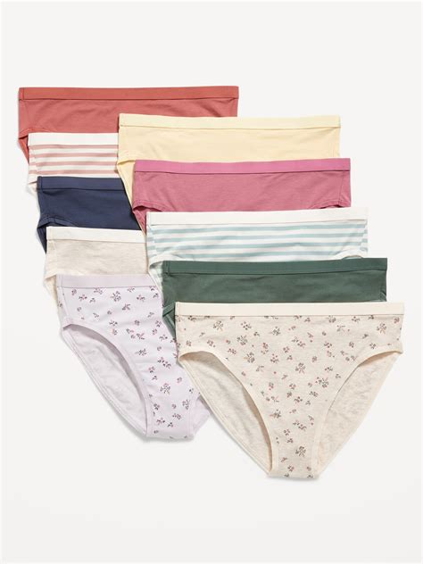 High Waisted Supima Cotton Blend Bikini Underwear Pack For Women Old Navy