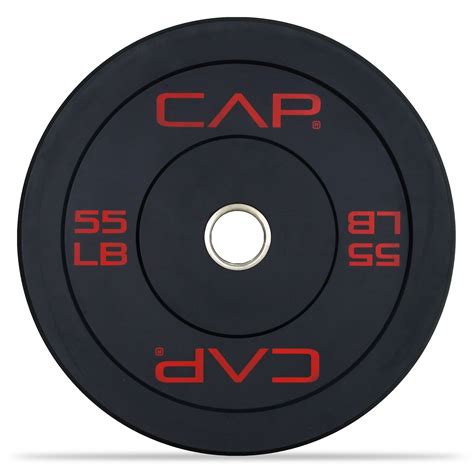 cap barbell olympic rubber bumper plates pairssingles  sizes