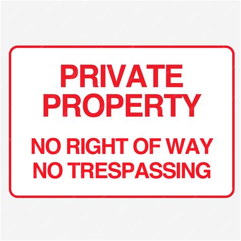 Premium Vector | Restricted private property sign