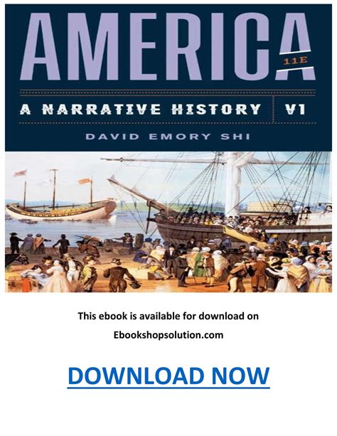 America A Narrative History Volume 1 11th Edition PDF - Page 1