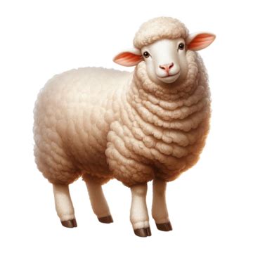 Cute Sheep Isolated On White Background Eid Al Adha Concept Cute Sheep