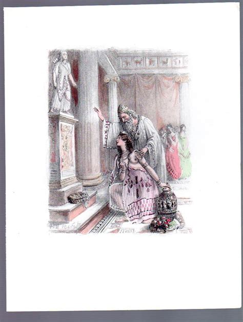 Nude PAGAN Girl RITUAL RITE French Girls Paul Emille Becat Hand Tinted Genuine Vintage 1948 Art