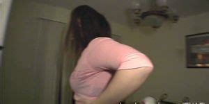 NEBRASKACOEDS Brunette Amateur Drinking Then Blasting Herself With A Dildo On Friends Couch