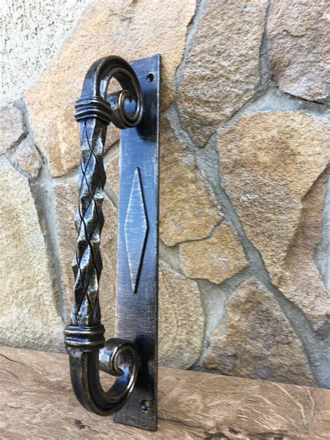 Barn Door Handle Forged Door Handle Metal Door Handle Iron Etsy Door Handles Sliding Door