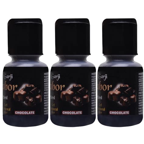 KIT 03 Gel Comestível de Chocolate Mais Sabor Hot 15ml Garji Loja Pimenta