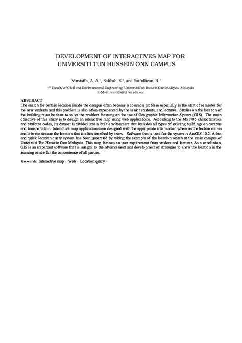 (DOC) DEVELOPMENT OF INTERACTIVES MAP FOR UNIVERSITI TUN HUSSEIN ONN CAMPUS | Sr. Mustaffa A. A ...