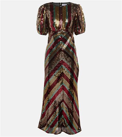 Rixo Daisy sequined midi dress Rixo