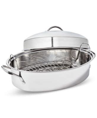 The Cellar Stainless Steel Qt Covered Oval Roaster With Rack Created