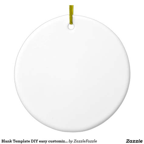 Blank Template Diy Easy Customize Add Text Photo Double Sided Ceramic Round Christmas Ornament