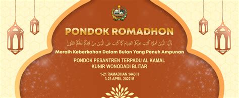 Informasi Pendaftaran Santri Pasan Ramadhan 1443 H Pondok Pesantren