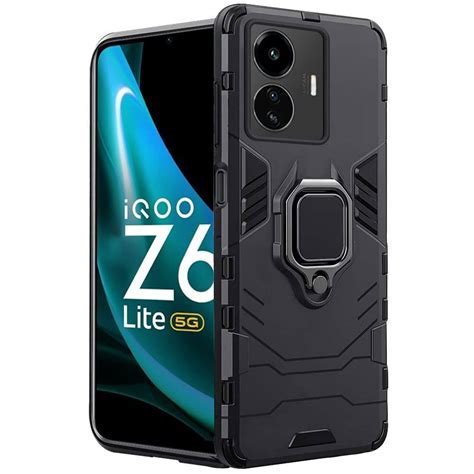 TheGiftKart Tough Armor Back Cover Case For IQOO Z6 Lite 5G Bumper