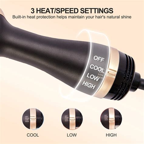 4 In 1 Hot Air Brush Volumizer For Straight And Curly Hair Ceramic Coating Salon Styling