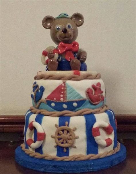 Sailor Teddy Bear Decorated Cake By Dulciriela Gisela Cakesdecor