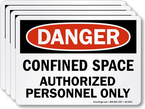 Danger Confined Space Authorized Personnel Only Label, SKU: LB-2544