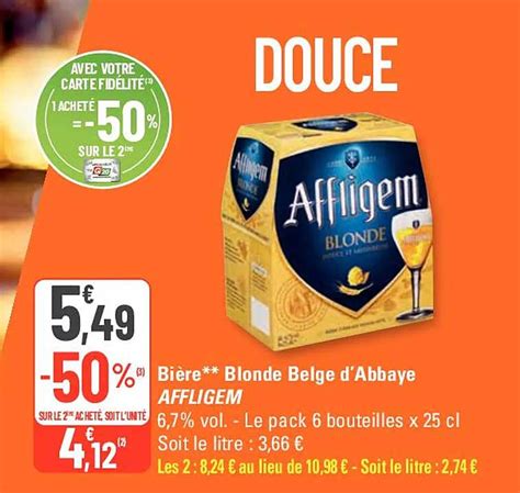 Promo Bi Re Blonde Belge D Abbaye Affligem Vol Chez G Icatalogue Fr