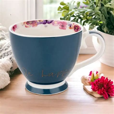 Kubek Porcelanowy Bratki Niebieski Florina Ml Tanio Sklep Online