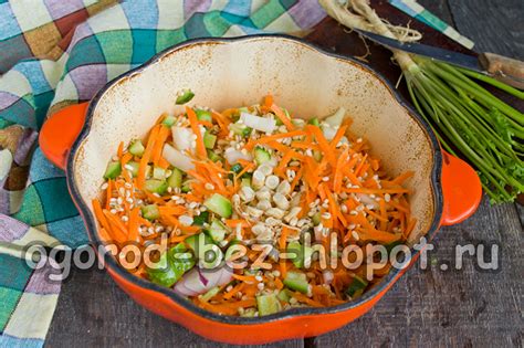 Заправка для рассольника на зиму из свежих огурцов с перловкой