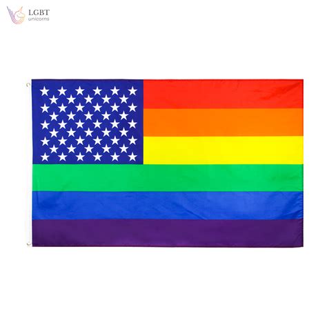 Lgbt Unicorns American Pride Flag 3x5 Ft