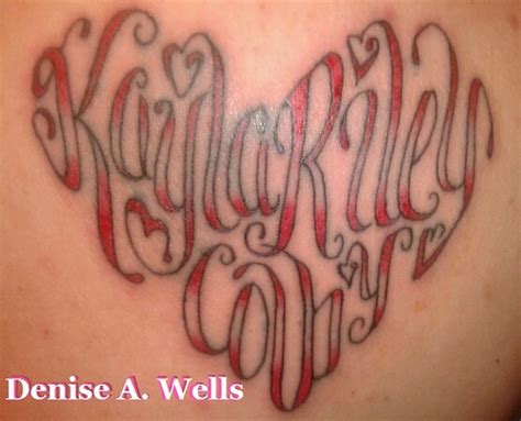 Name Shape Tattoos By Denise A Wells Flickr