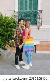 Happy Lesbian Couple Shares Tender Moment Stock Photo 2585158431 Shutterstock