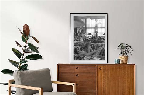 1970s Nude Woman Sleeping On Sofa Vintage Erotic Art Print Boho Decor Retro Wall Art Sensual