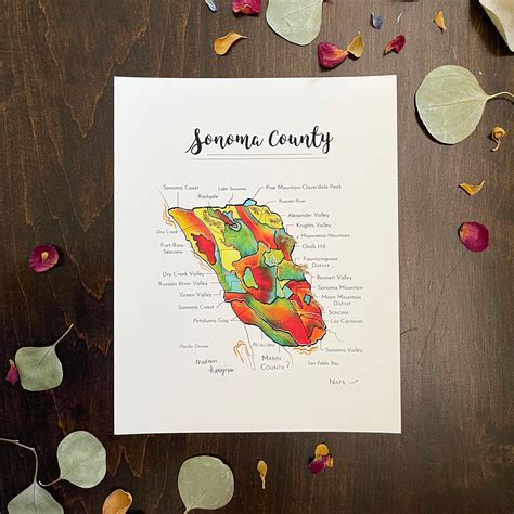 Sonoma County Wine Map - Print – Modern Hobbyist