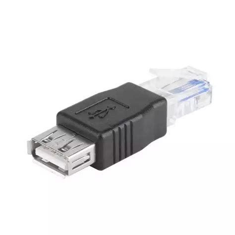 Usb Tipo A Hembra A Rj Macho Adaptador Ethernet Router Toma De Conexi