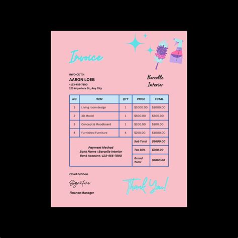 Printable Cleaning Invoice Cleaning Business Invoice Template