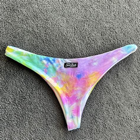 Rainbow Tie Dye MC Saint Barth Bikini Top Depop