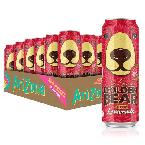 AriZona Golden Bear Strawberry Lemonade - Big Can, 22 Fl Oz (Pack of 24 ...
