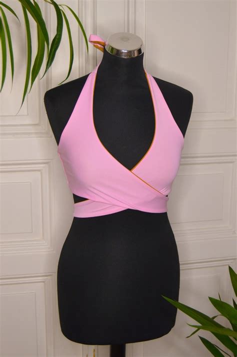 Reversible Seamless Halter Bikini Wrap Top Sewing Pattern Etsy