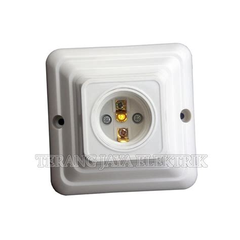 Jual Fitting Fiting Rumah Lampu Plafon E27 Kotak Panasonic Warna Putih