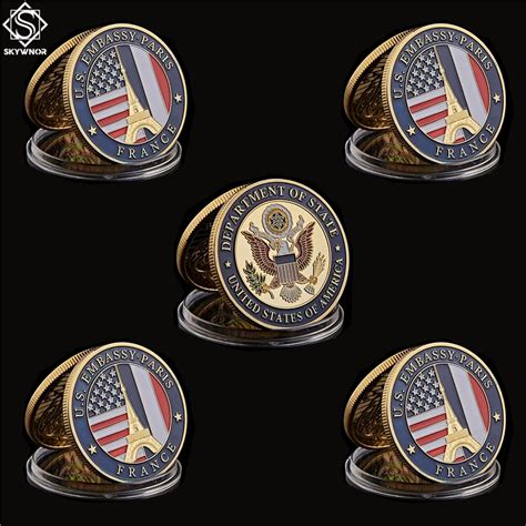 5 шт. США Великая Печать Отдел State Embassy Париж Франция памятный ...