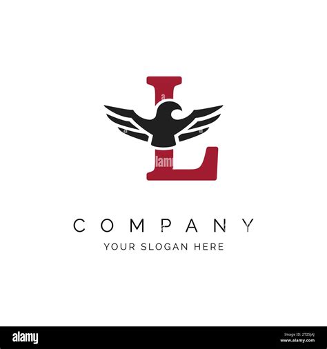 L Letter Logo, Eagle wings logo, Falcon Logo Template vector