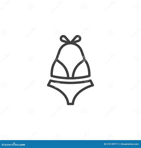 Bikini Swimwear Line Icon Stock Illustration Illustration Of Apparel