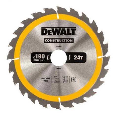 Диск пильный DEWALT CONSTRUCTION по дереву с гвоздями 190x24T